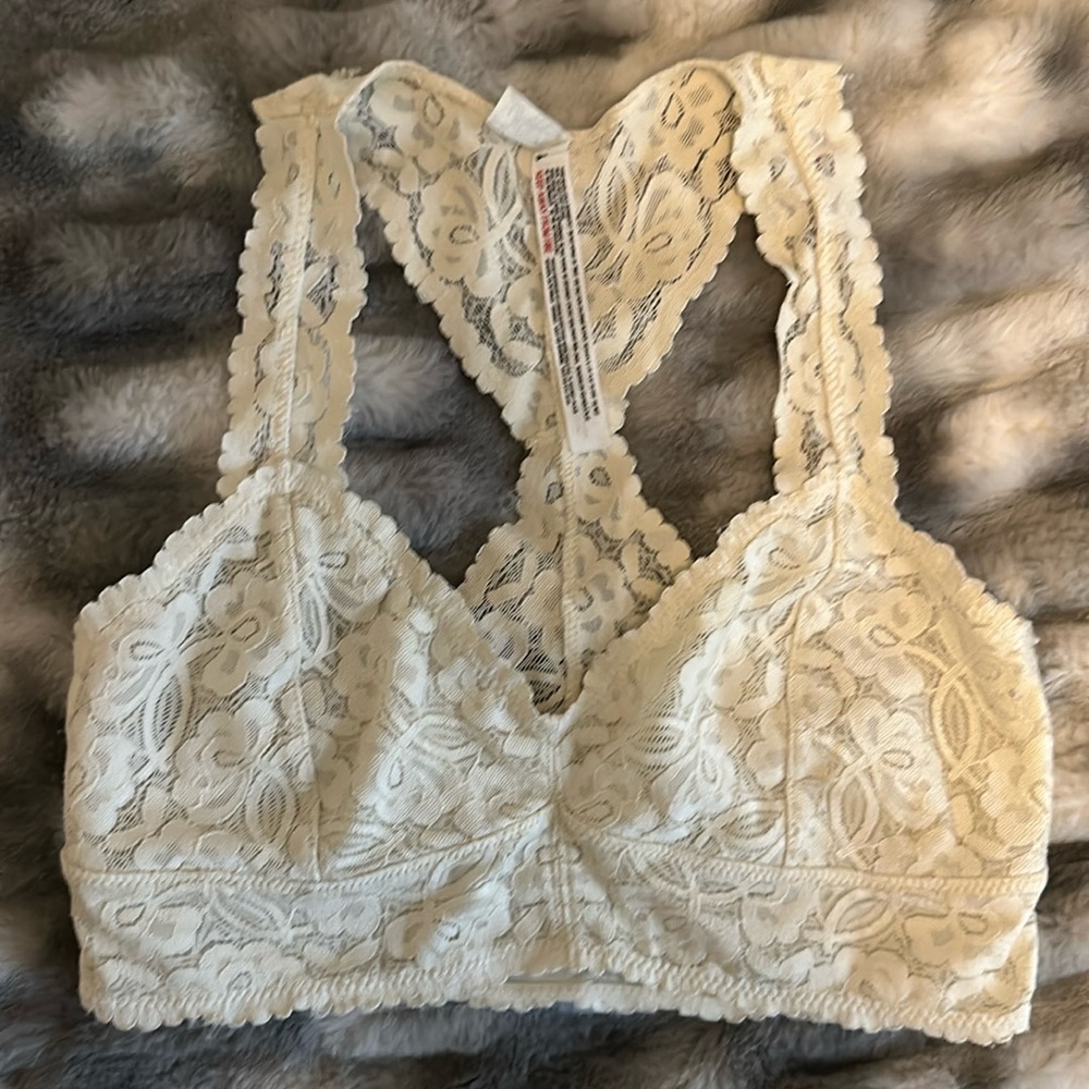 Free People Cream Lace Bralette size small
